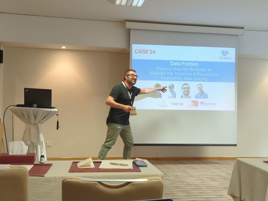 Pierluigi Plebani presenting TEADAL at CAISE'24